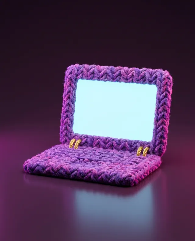 A laptop knitted from wool